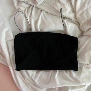 - black tank crop top